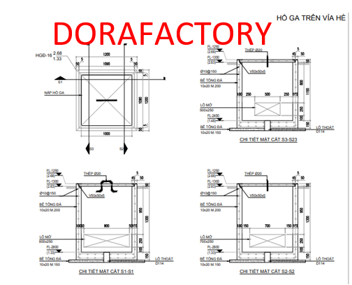 Bản vẽ hố ga thoát nước