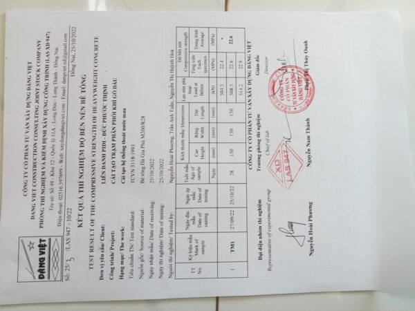 thí nghiệm độ bền nén bê tông