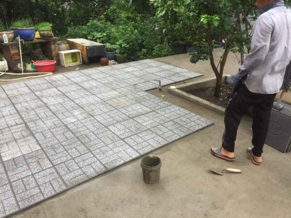 quy trình lát gạch vỉa hè