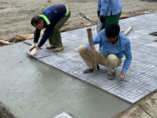 Hướng dẫn lát gạch terrazzo