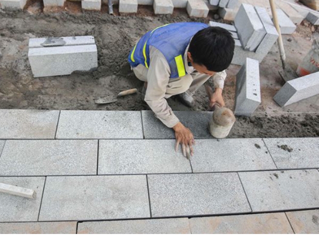 biện pháp thi công lát đá granite vỉa hè